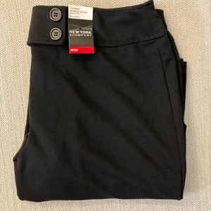 NY&Co petite medium black knit wide leg pant